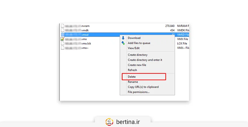 همچنین شما فایل .vmsd را نیاز ندارید.