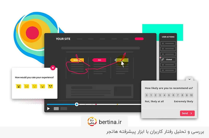 دریافت گزارشات دقیق از تعامل کاربران در سایت با سرویس رکوردینگ هاتجر
